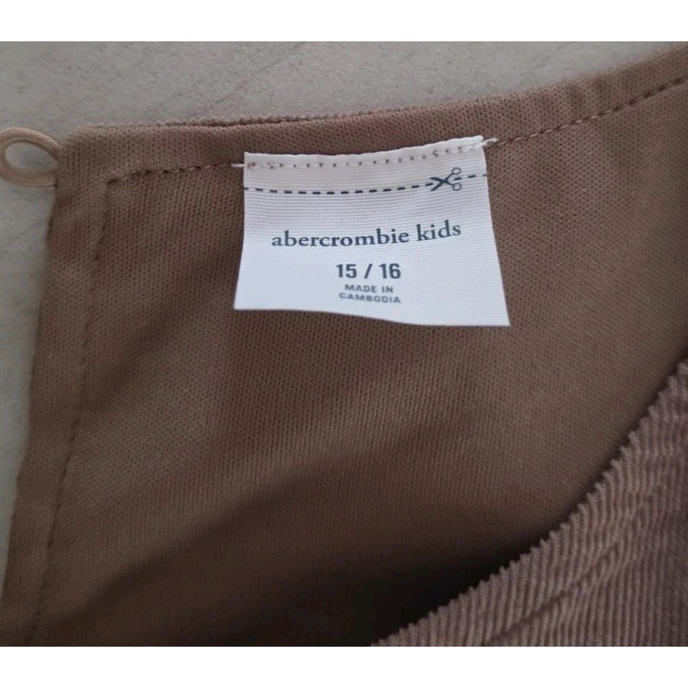 Abercrombie & Fitch Dress Pocket Back To School Preppy Minimalist 15/16 100% CTN - Picture 6 of 7